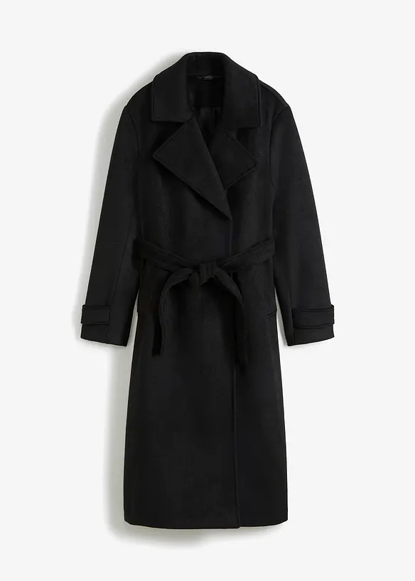 Lange jas in wollen look, bonprix