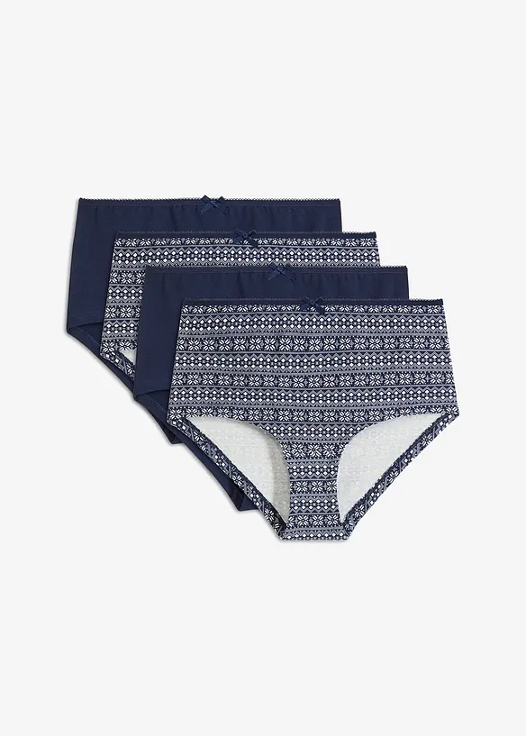 Maxi hipster met biologisch katoen (set van 4), bonprix