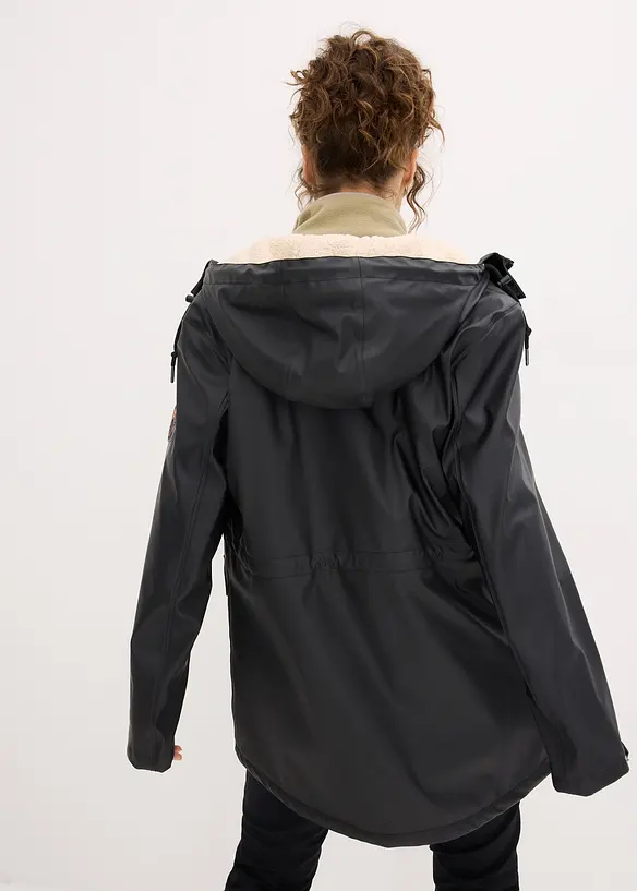 Waterdichte regenjas met teddy voering, bonprix