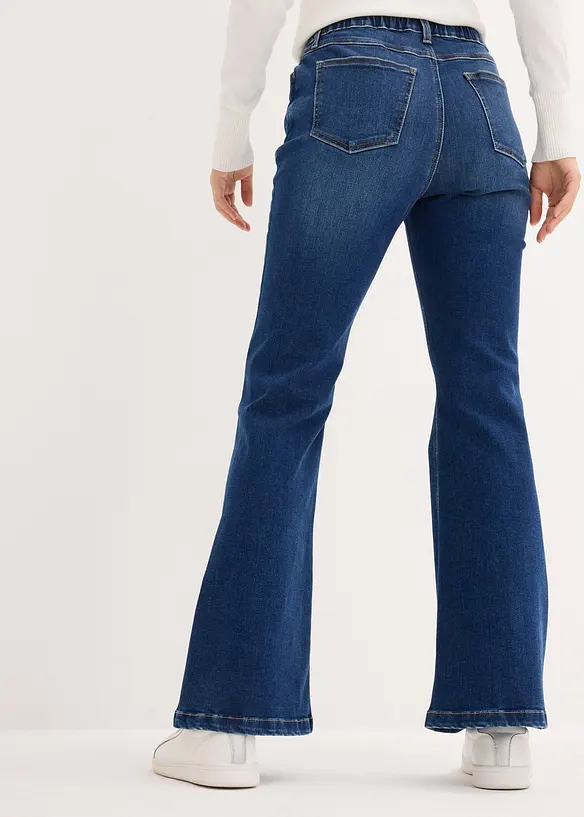 Flared jeans met high waist en comfortband, bonprix