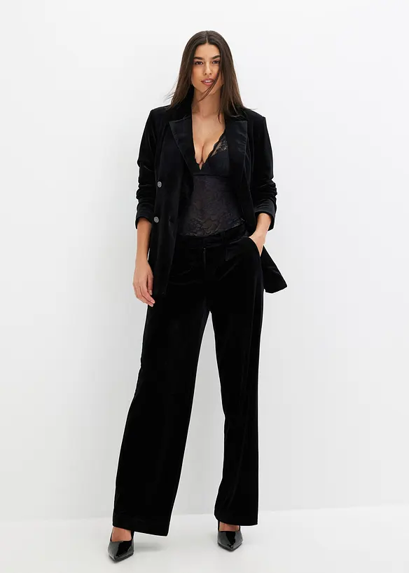 Broek van zacht fluweel, bonprix