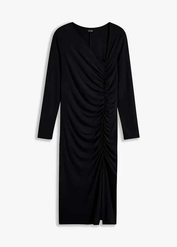 Jersey jurk met asymmetrische hals, bonprix