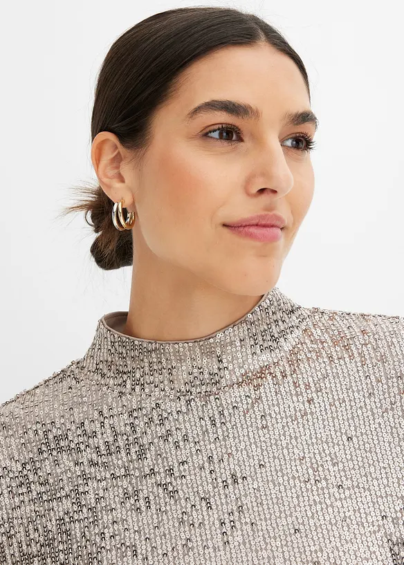 Blouse met pailletten, bonprix