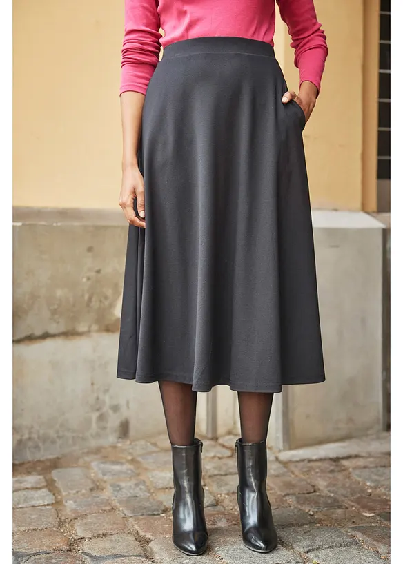 Midi rok van viscosemix, bonprix