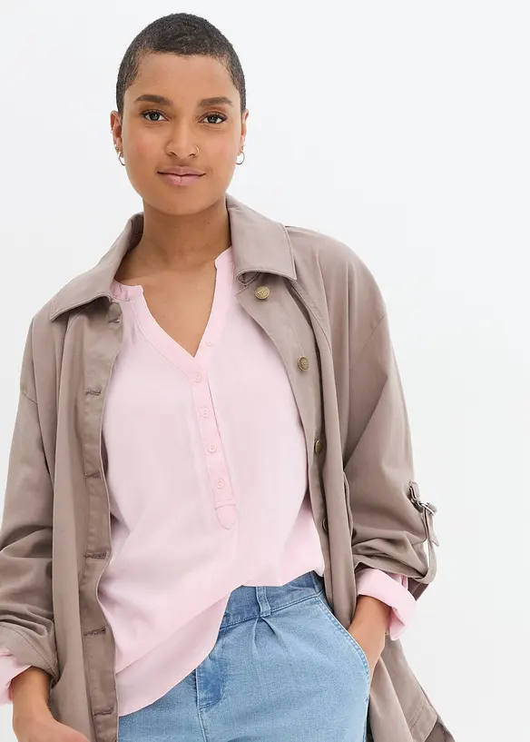 Tuniek met V-hals, lange mouw, bonprix