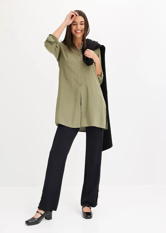 Lang vest met viscose, bonprix