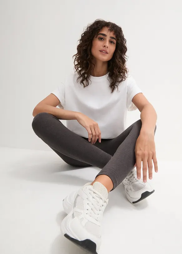 Legging met biologisch katoen (set van 2), bonprix