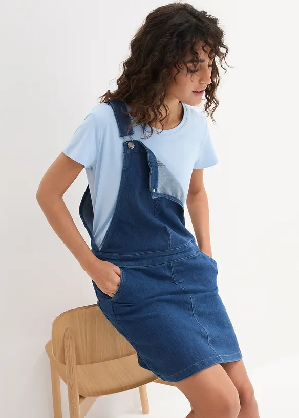 Shirt met ronde hals (set van 5), korte mouw, bonprix