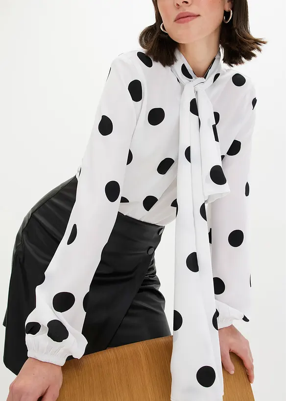 Blouse met strik, bonprix