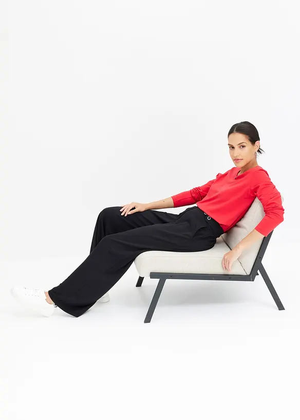 Longsleeve met eyelets, bonprix
