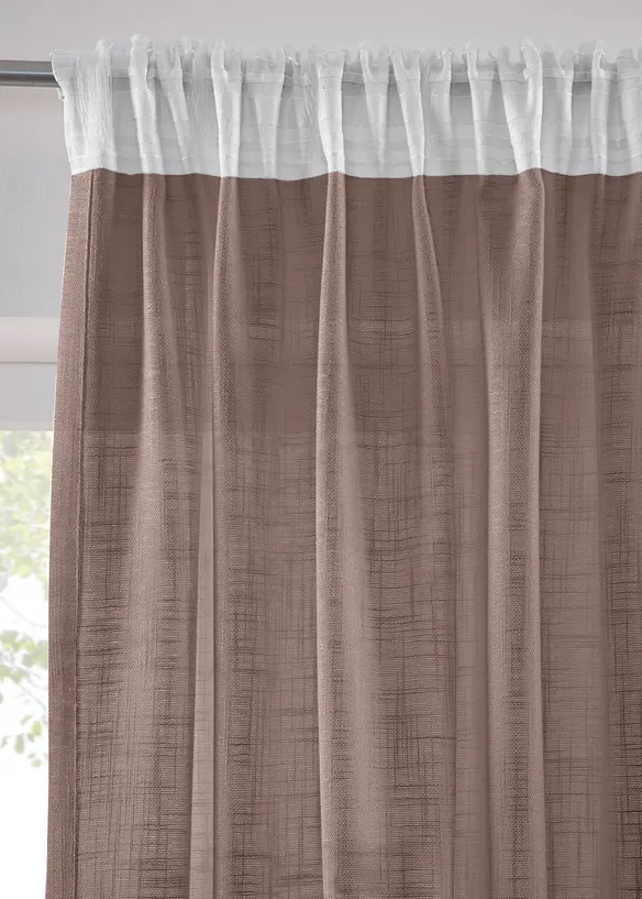 Gordijn met structuur (2 stuks), bonprix