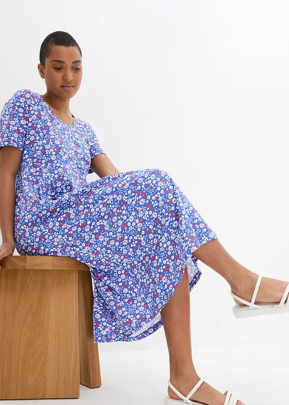 Midi jurk van katoen-jersey, bonprix