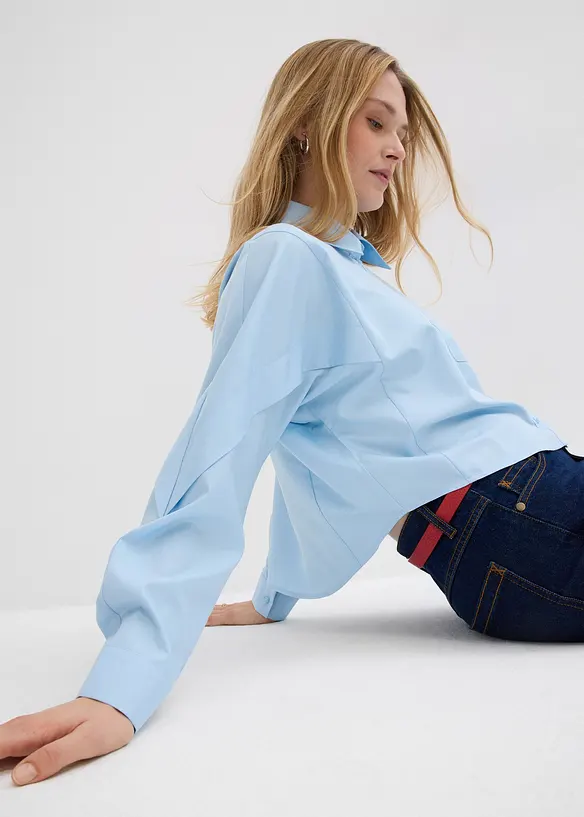 Cropped blouse van katoen, bonprix