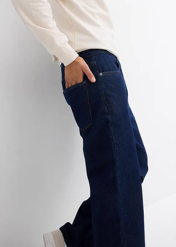 Loose fit stretch jeans, straight, bonprix