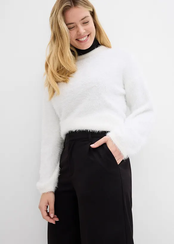 Bandplooibroek met hoge tailleband, bonprix