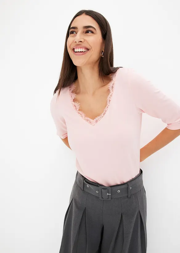 Shirt met kant, bonprix