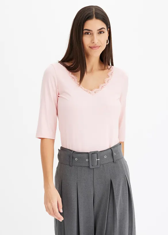 Shirt met kant, bonprix