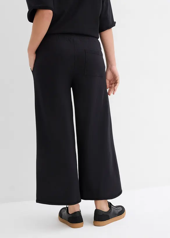 Wijde sweatpants van biologisch katoen, 7/8 lengte, bonprix