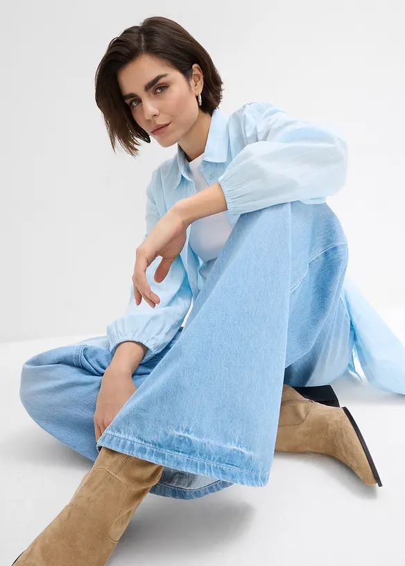 High waist jeans wide leg, bonprix