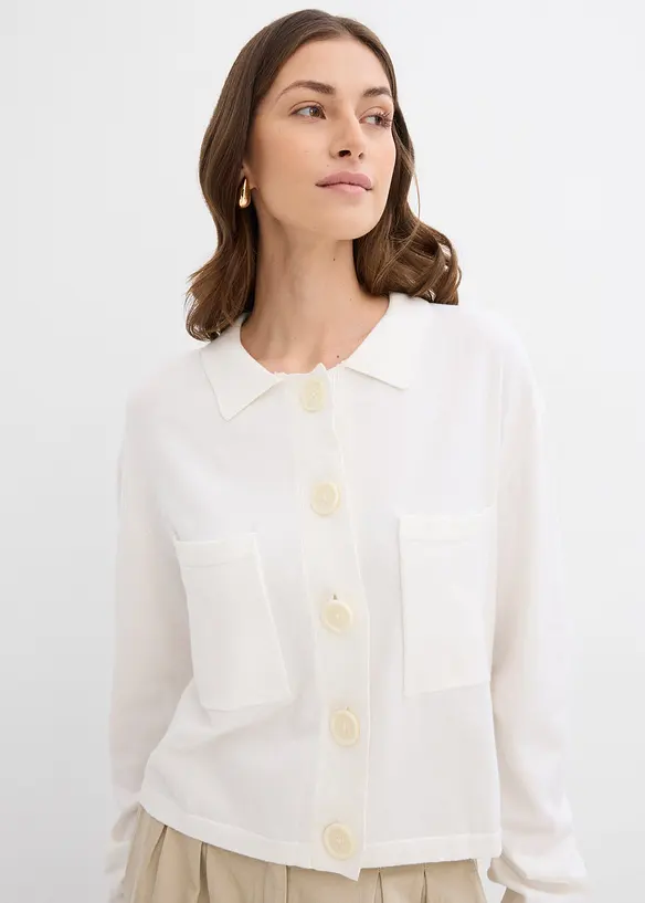 Kort fijngebreid vest, bonprix