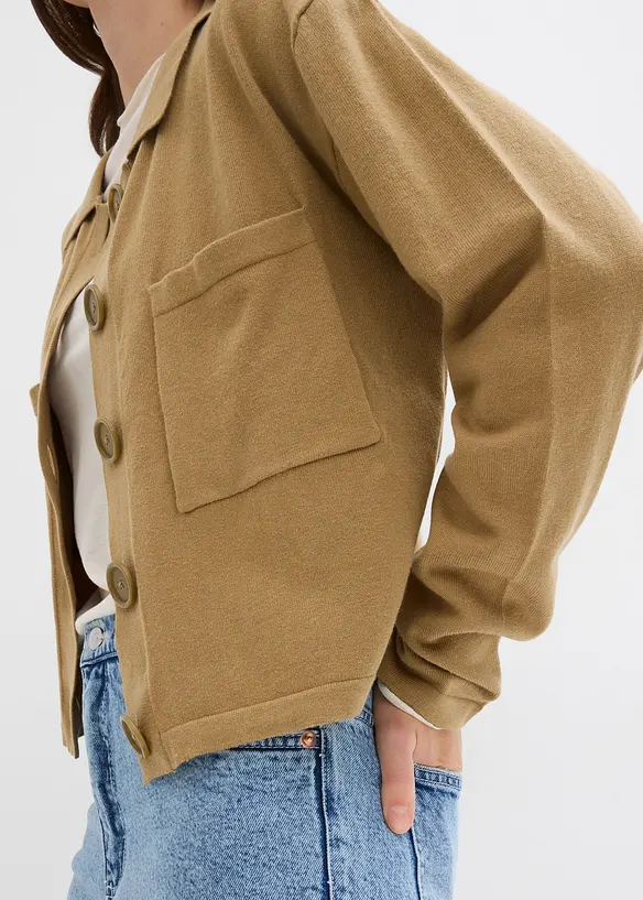 Kort fijngebreid vest, bonprix