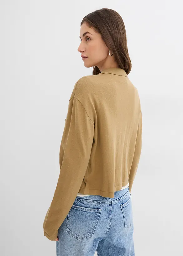 Kort fijngebreid vest, bonprix