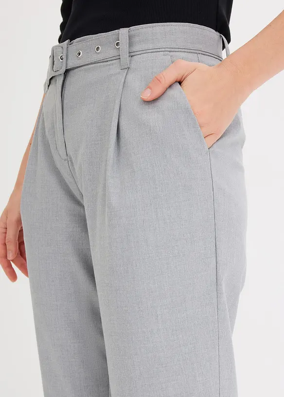 Bandplooibroek met riem, bonprix