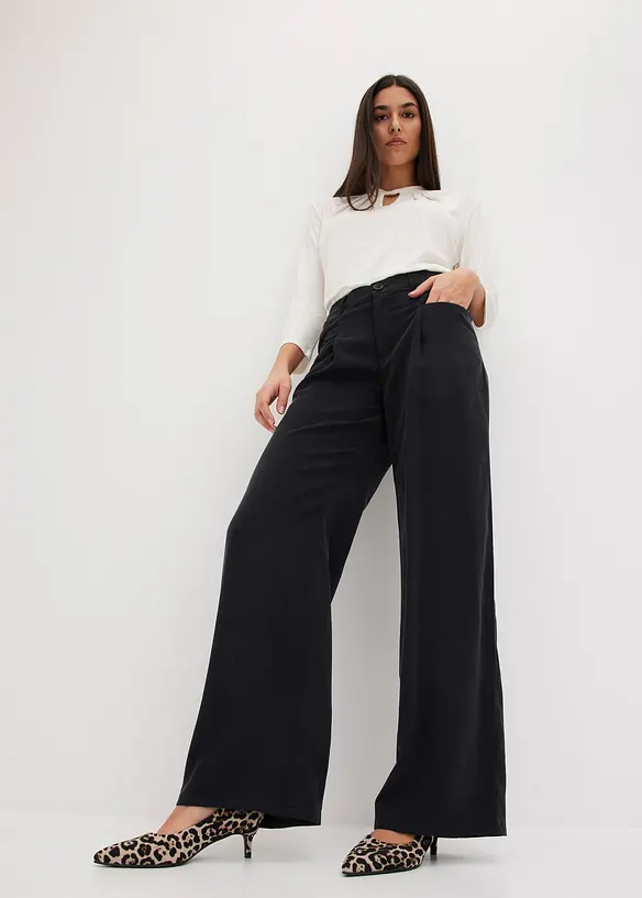 Palazzo broek met comfortabel tailleband, bonprix