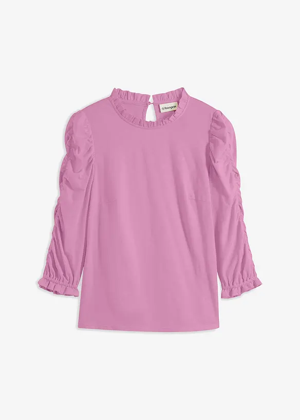 Shirt met gerimpelde 3/4 mouwen, bonprix