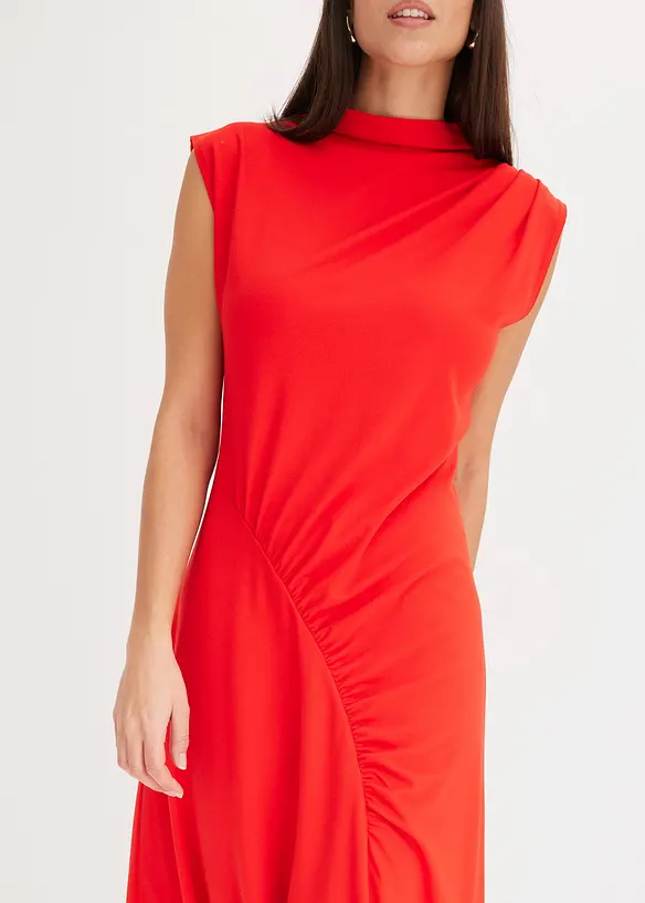 Midi jurk met asymmetrische zoom, bonprix