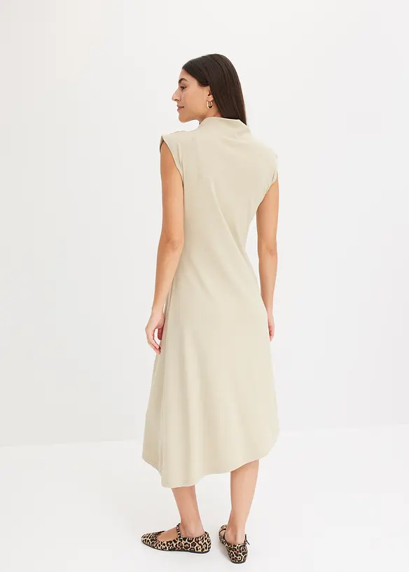 Midi jurk met asymmetrische zoom, bonprix