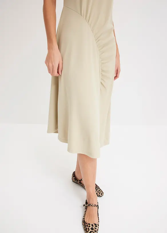 Midi jurk met asymmetrische zoom, bonprix