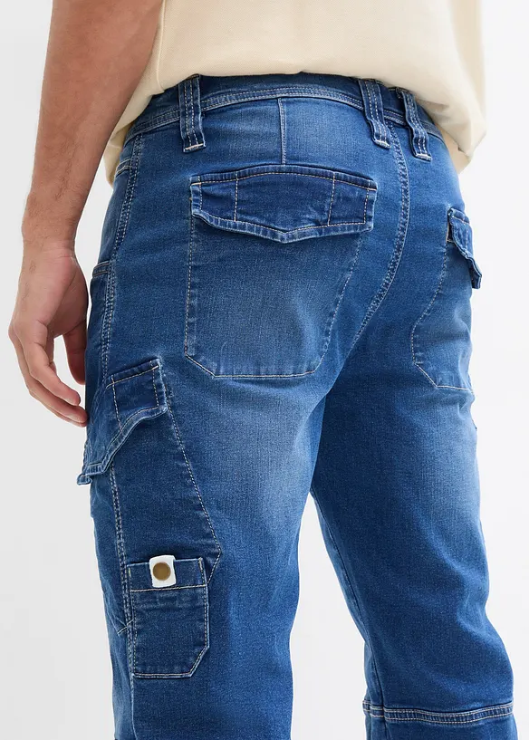 Relaxed fit cargo jeans, straight, bonprix
