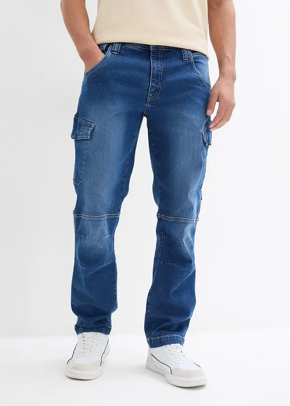 Relaxed fit cargo jeans, straight, bonprix