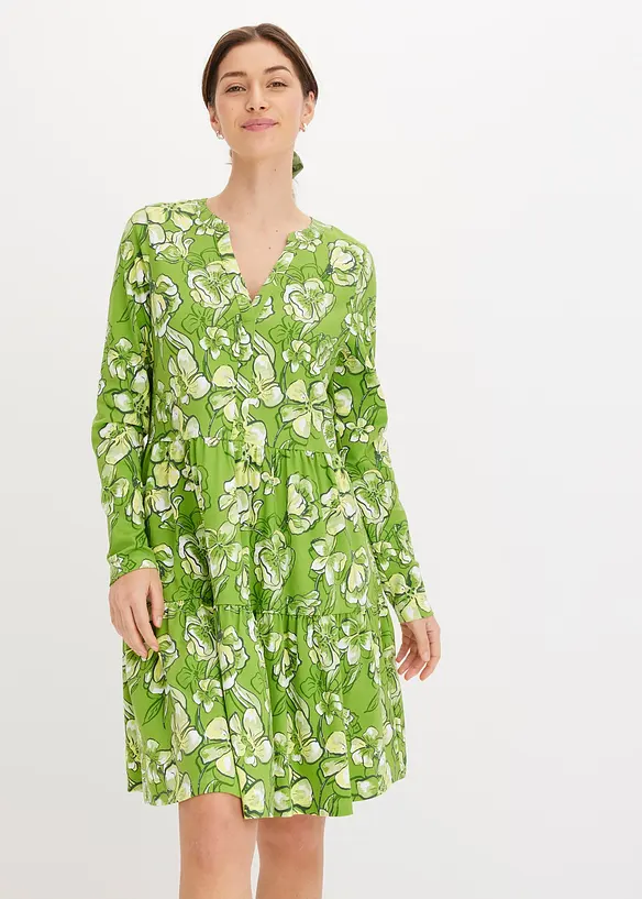 Jersey jurk van een elastische katoen-mix, bonprix