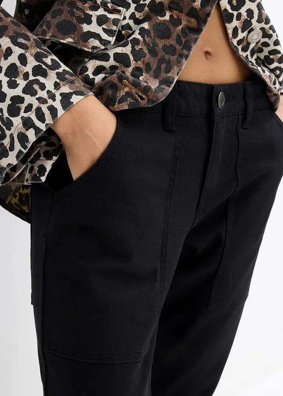 Twill broek van elastische katoenmix, bonprix