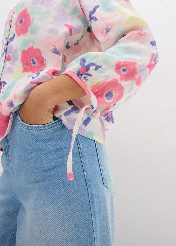 Mousseline blouse van puur katoen, bonprix