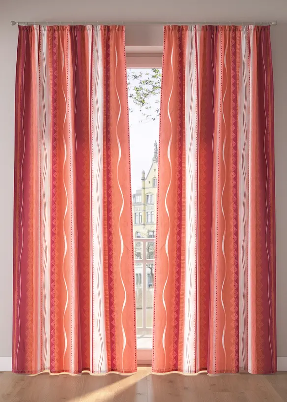 Microvezel gordijn met print (1 stuk), bonprix