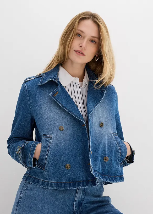 Spijkerjasje in trenchlook, bonprix