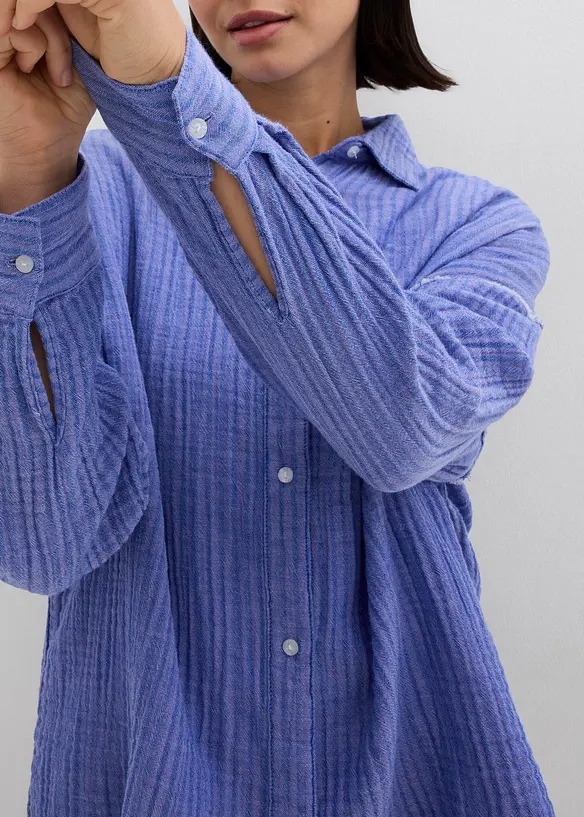 Overhemdblouse van mousseline, bonprix