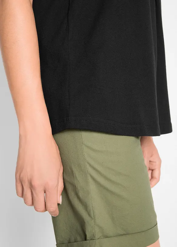 Katoenen longtop met kant, bonprix