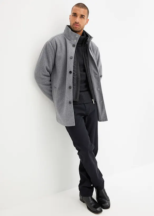 Outdoor jas in wollen look, bonprix