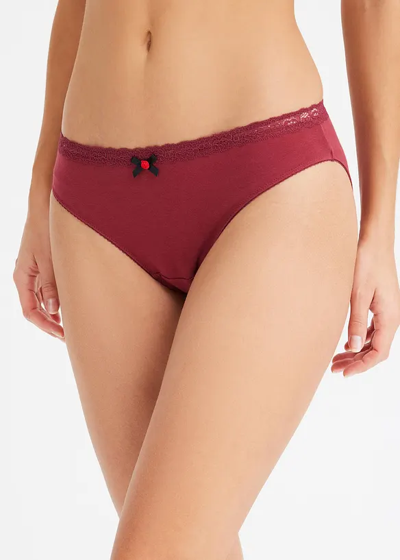 Slip (set van 5) met biologisch katoen, bonprix