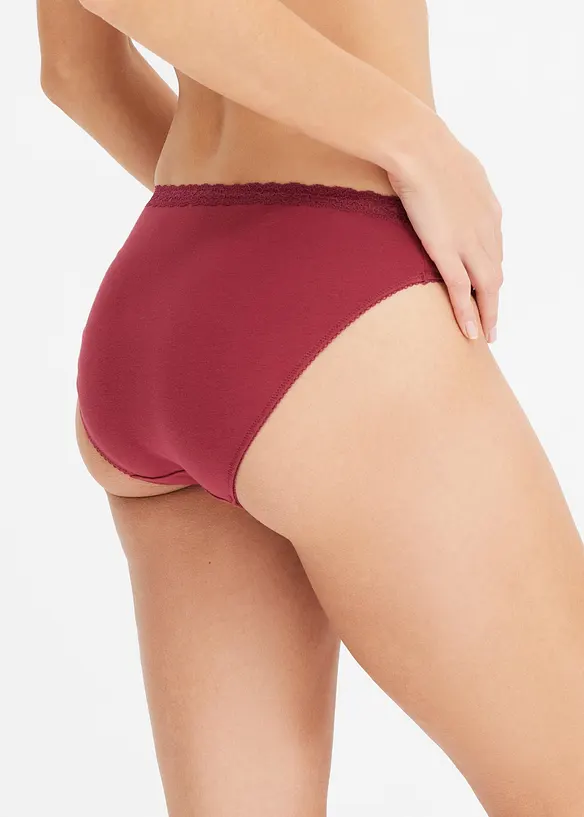 Slip (set van 5) met biologisch katoen, bonprix