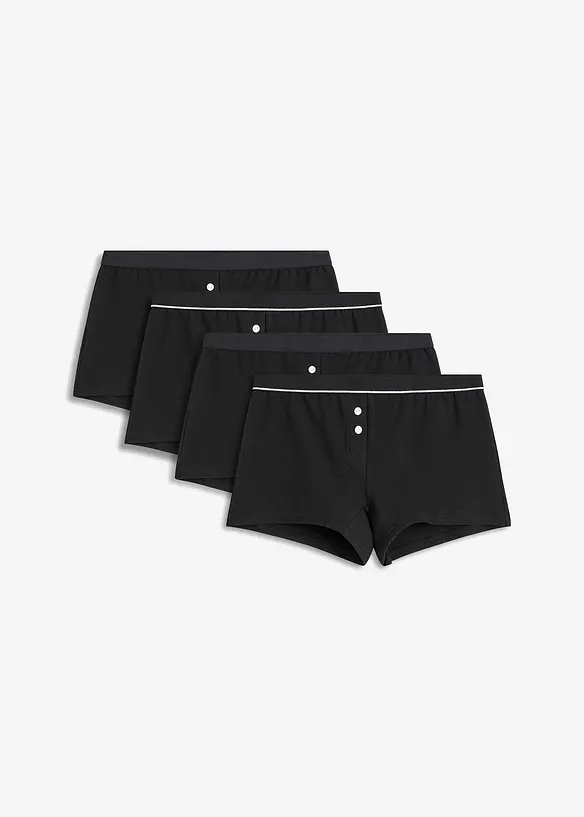 Dames boxer met biologisch katoen (set van 4), bonprix
