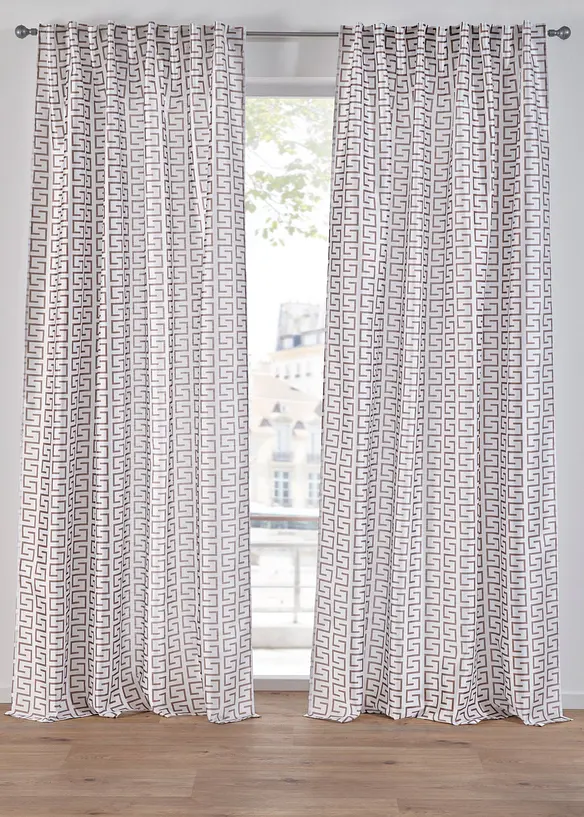 Gordijn met glanseffect (1 stuk), bonprix