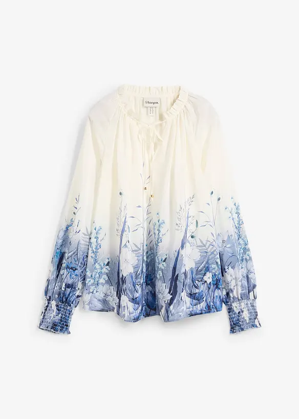 Blouse met zijde, bonprix