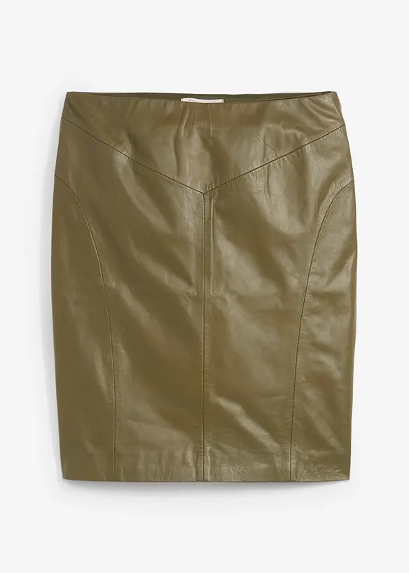 Rok van lamsnappaleer met elastisch inzetstuk, bonprix