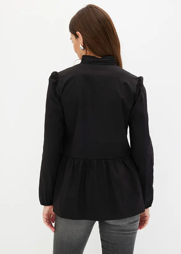 Lange blouse met plooitjes, bonprix