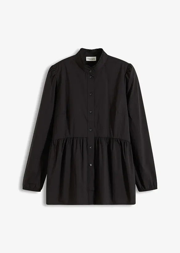 Lange blouse met plooitjes, bonprix